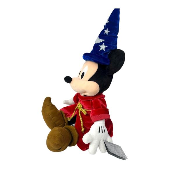 Disney Parks Sorcerer Mickey Fantasia Plush Stuffed Toy with Hat - Picture 3 of 9